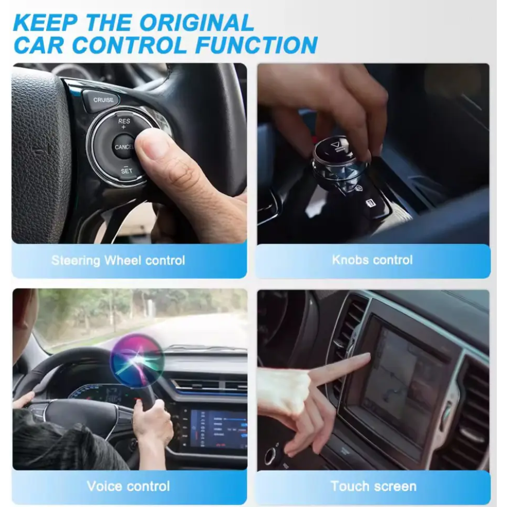 Адаптер беспроводной для Apple CarPlay и Android Auto 2in1 USB WIFI5 Bluetooth 5.0 С c OTG переходником