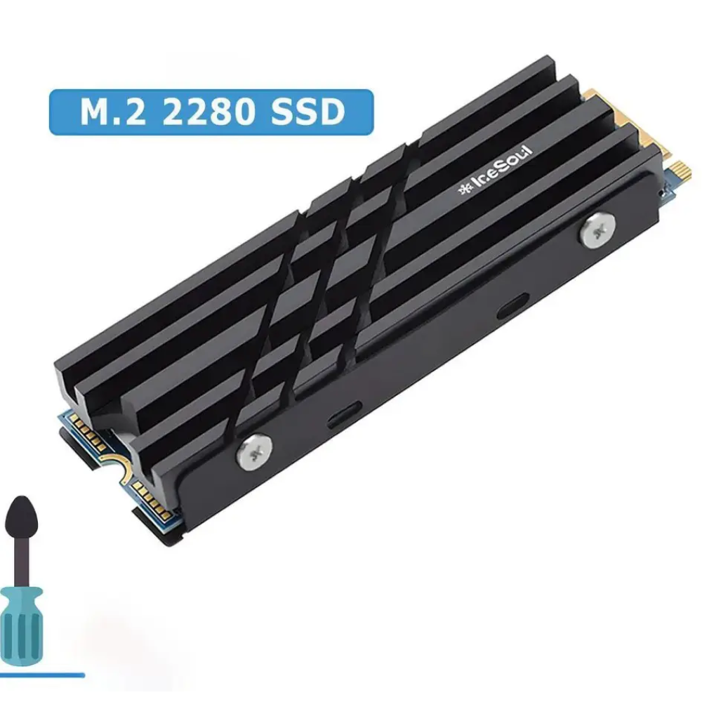 Радіатор охолодження SSD M.2  280 + термопрокладки IceSoul ZM. Підтримка PS5
