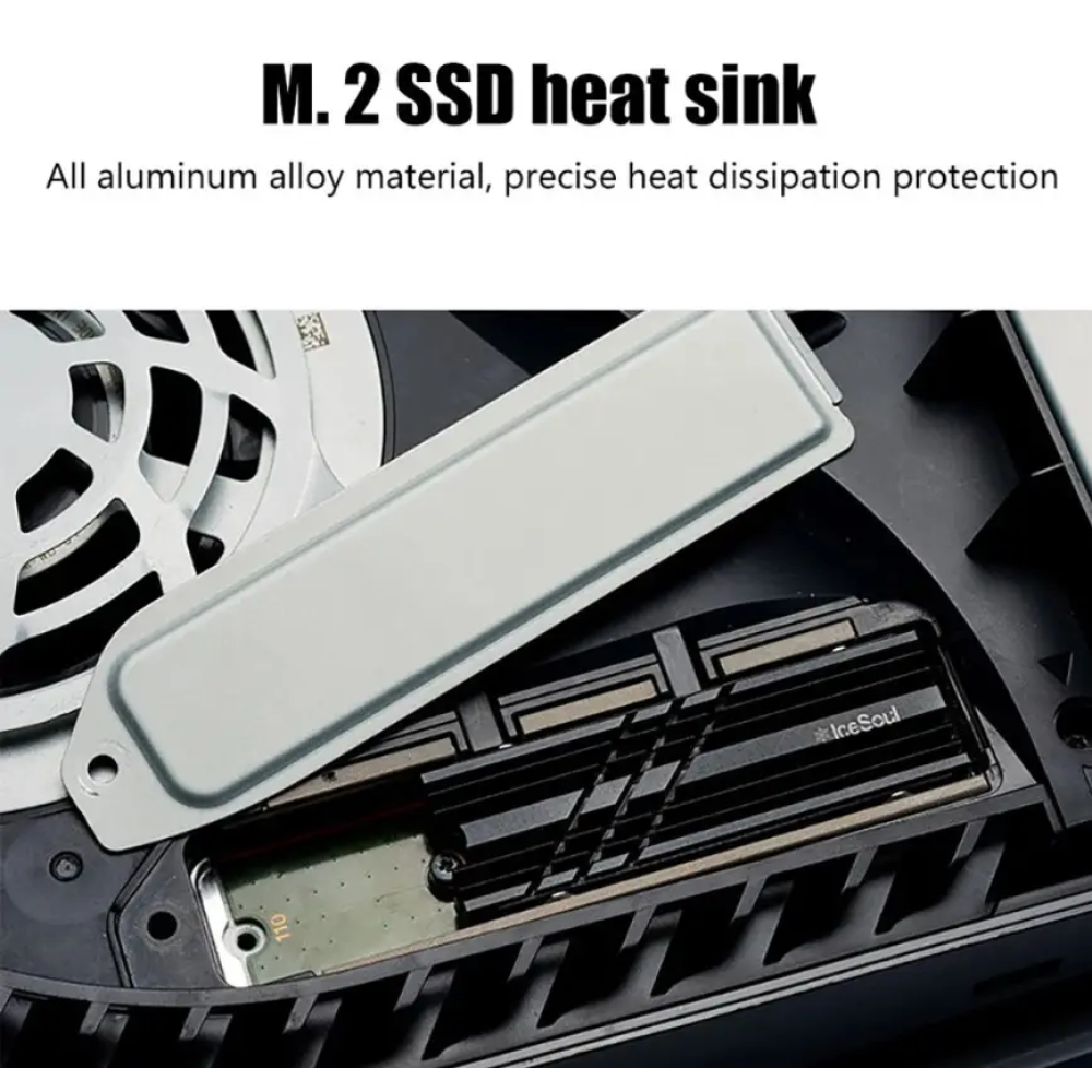 Радіатор охолодження SSD M.2  280 + термопрокладки IceSoul ZM. Підтримка PS5