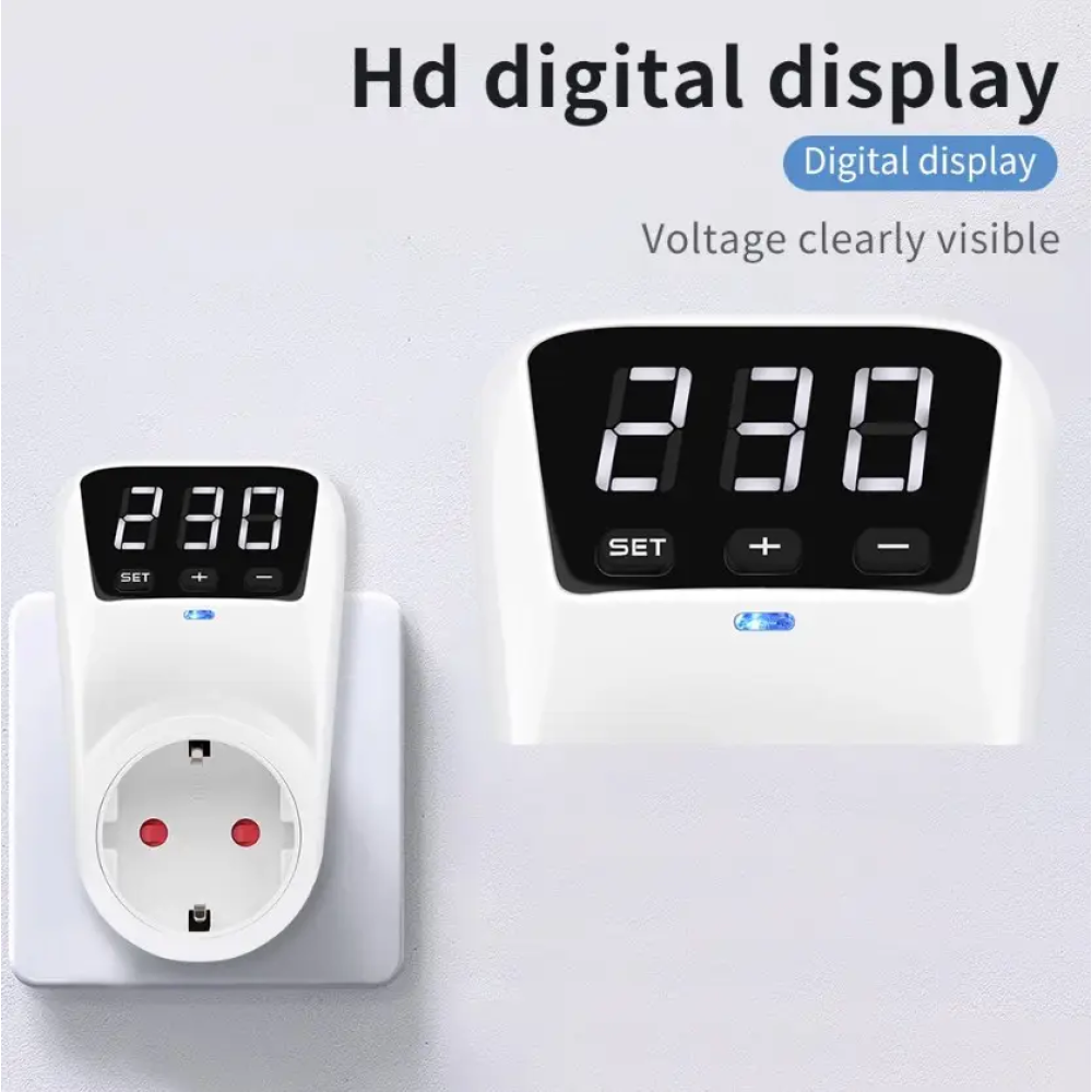 Захисне реле напруги в розетку HLP02 3680W 150-280V 16A