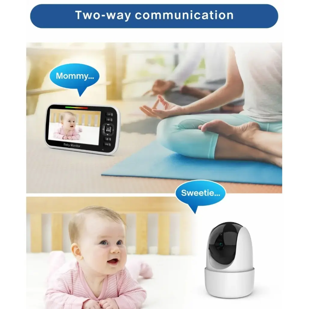 Видеоняня Baby Monitor SM651 с монитором 5'' двусторонней связью и ночным видением