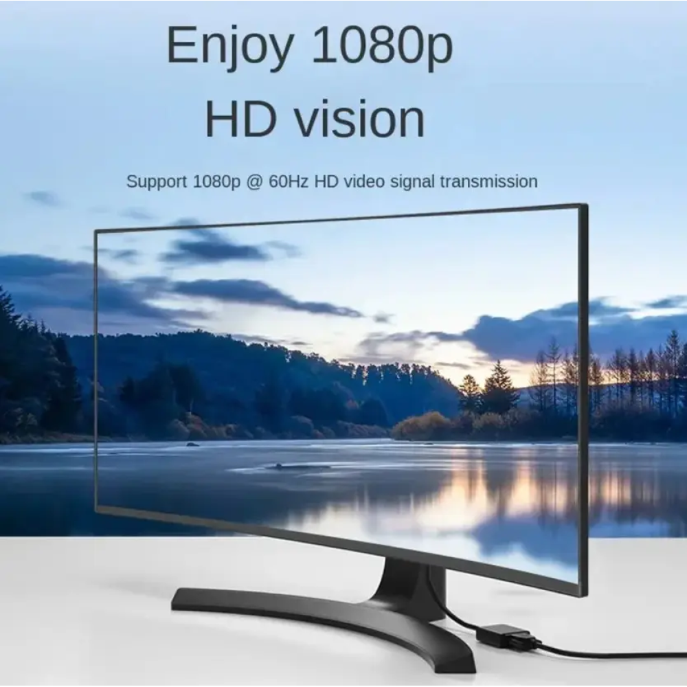 Адаптер перехідник DisplayPort - VGA 1080 P (DP to VGA)