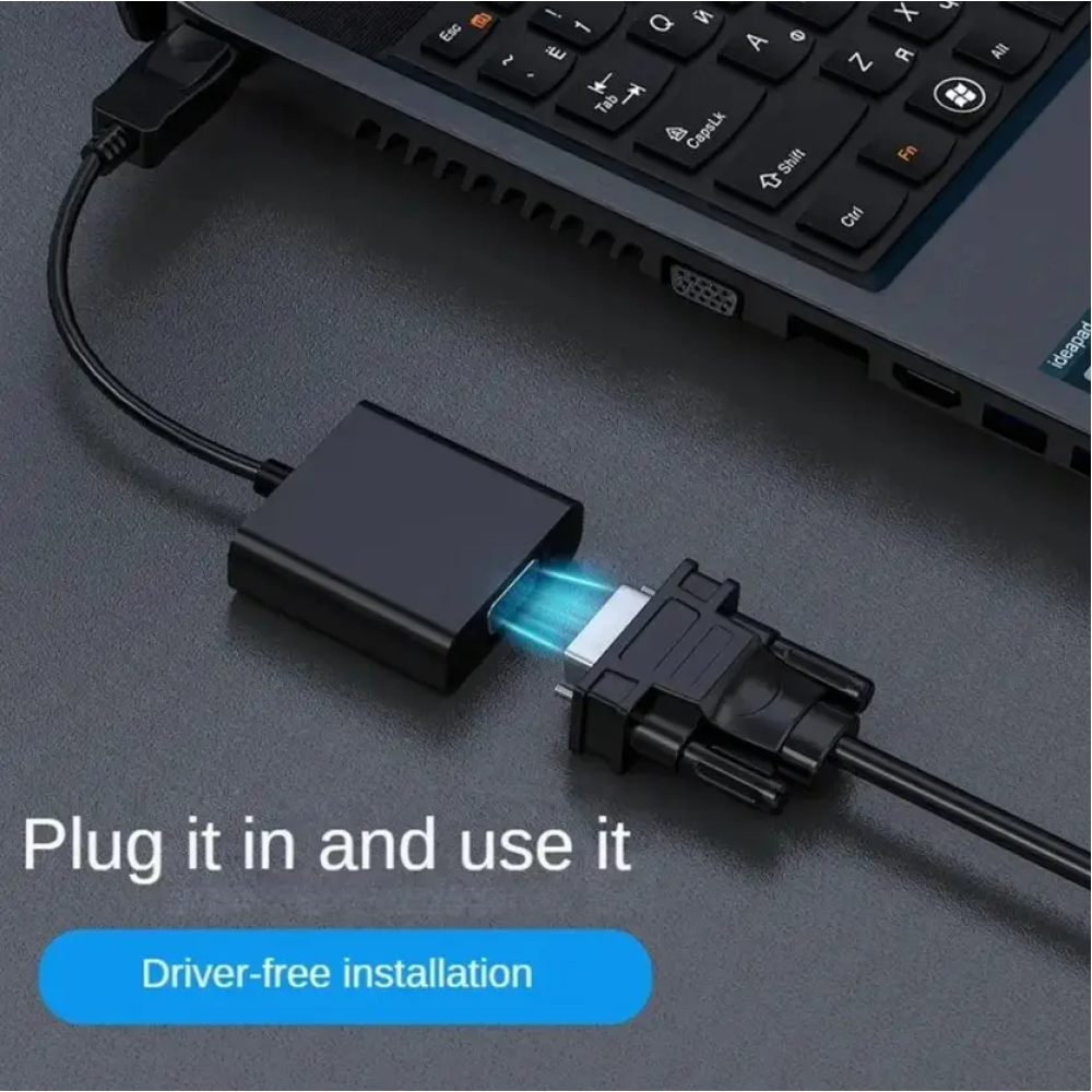 Адаптер перехідник DisplayPort - VGA 1080 P (DP to VGA)