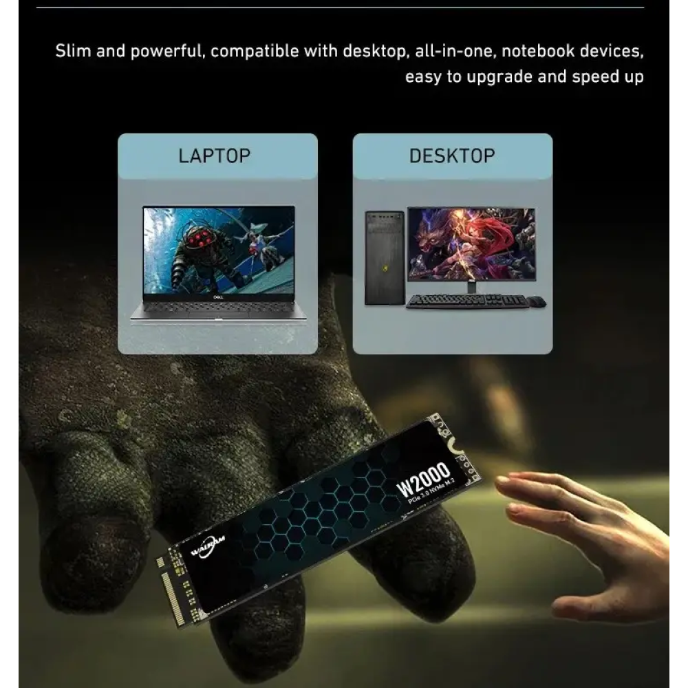 SSD диск m.2 NVME PCIe 3.0x4 256gb 2280 WALRAM