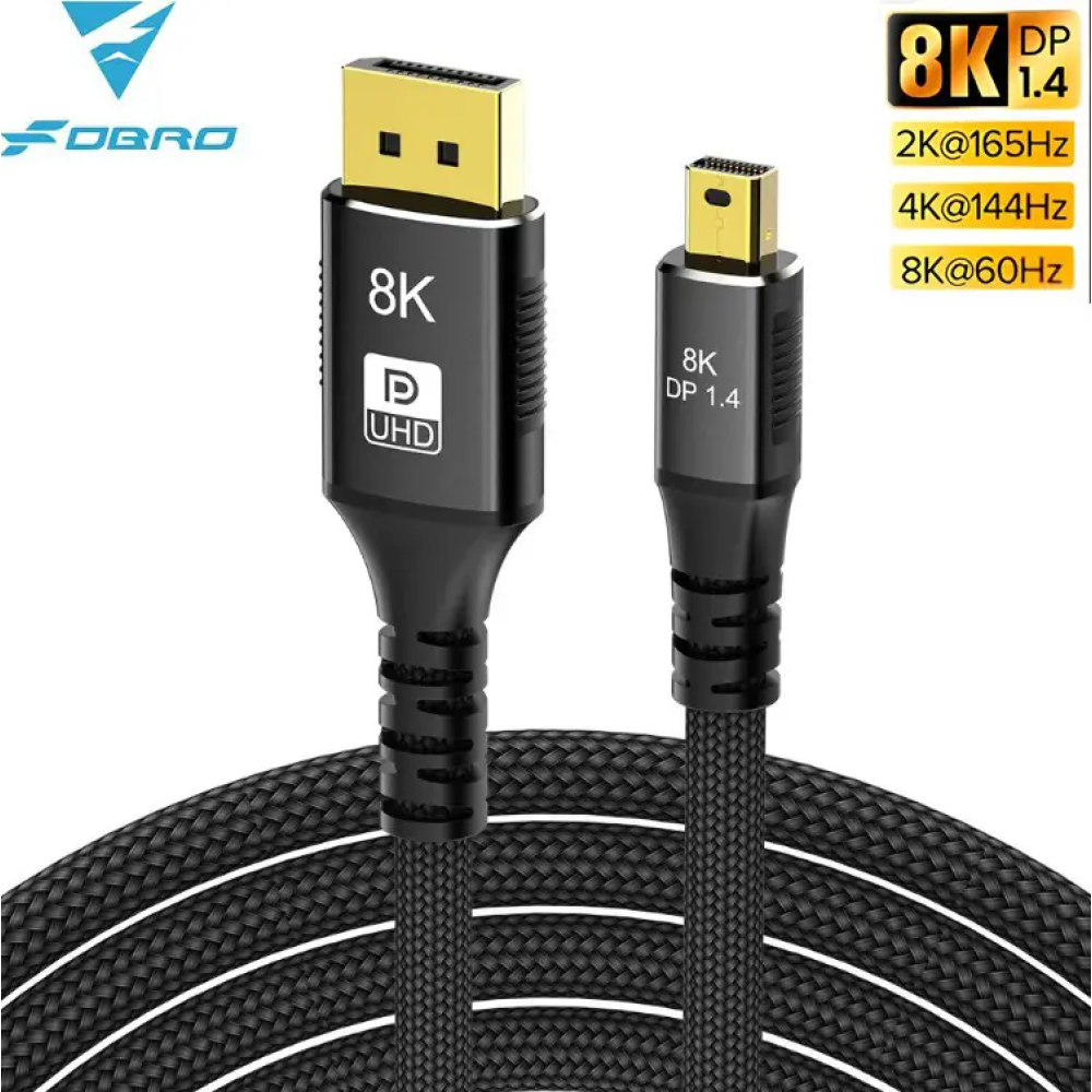 Кабель Mini DisplayPort - DisplayPort  V1.4 8K 1м SmartGo
