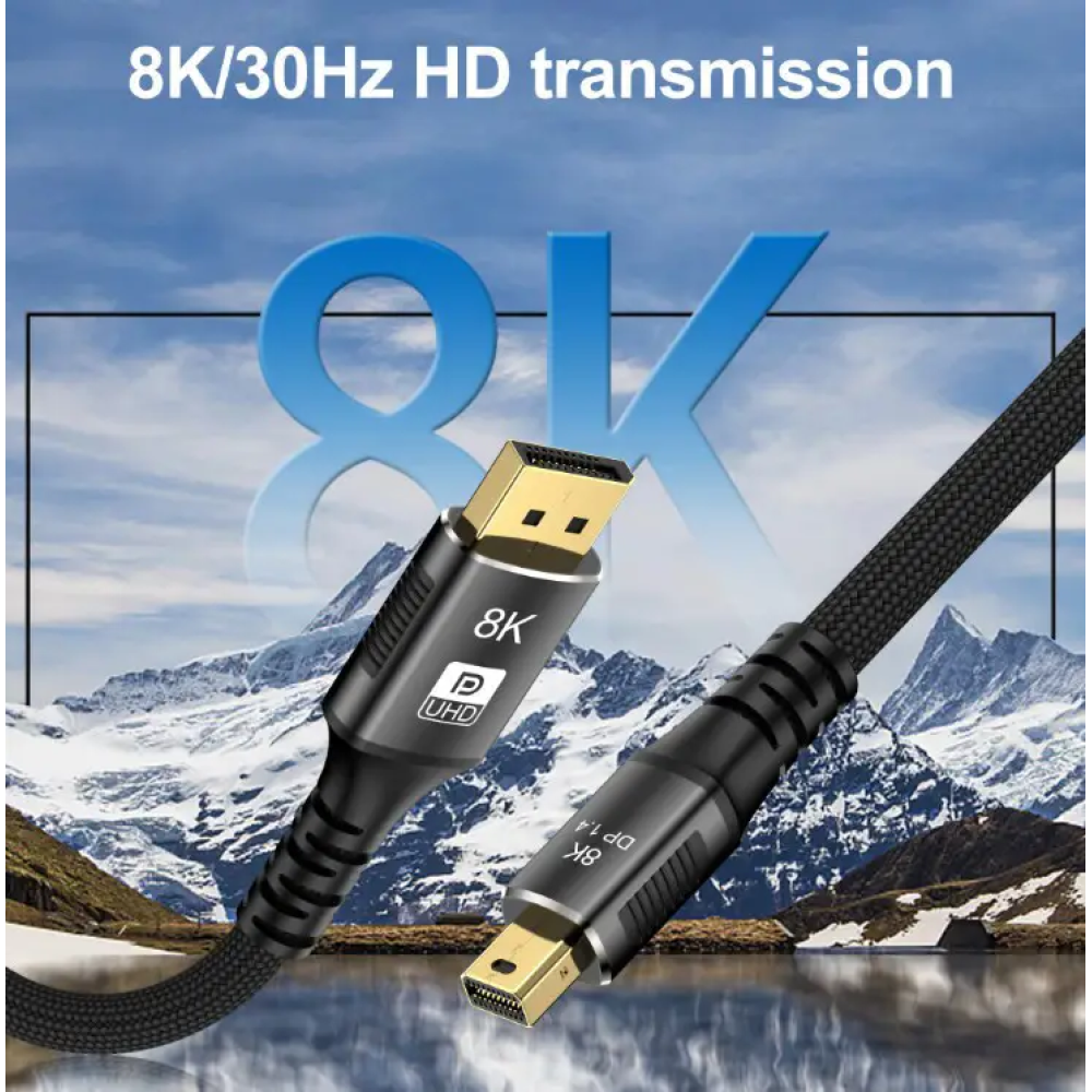 Кабель Mini DisplayPort - DisplayPort  V1.4 8K 1м SmartGo