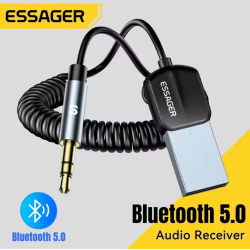 FM модулятор Bluetooth Ресивер автомобильный Essager EB01 USB AUX Bluetooth 5.0 hands-free