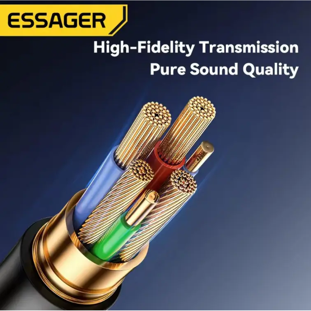 Bluetooth Ресивер автомобильный Essager EB01 USB AUX Bluetooth 5.0 hands-free