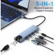 USB 3.0 хаб + кардрідер + конвертер HDMI 4K, LAN 5 у 1 SmartGo док-станція