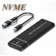 Зовнішня кишеня Type-C 3.1 m.2 NVME PCIe SSD USB3.0+Type-c 3.1 M-Key Чорний 10Mbps Зовнішня кишеня Type-C 3.1 m.2 NVME PCIe SSD USB3.0+Type-c 3.1 M-Key Чорний 10Mbps