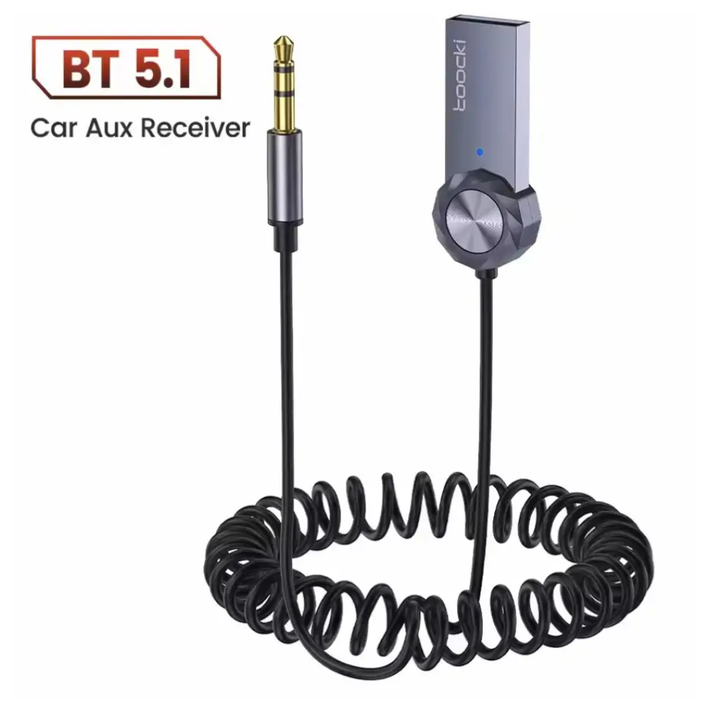 Bluetooth Ресивер автомобильный  Toocki USB AUX Bluetooth 5.1 hands-free