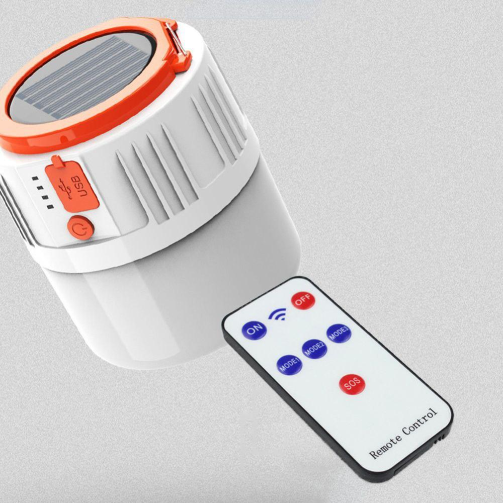 Лампа-ліхтар ночник акумуляторний з сонячною батареєю та Power Bank