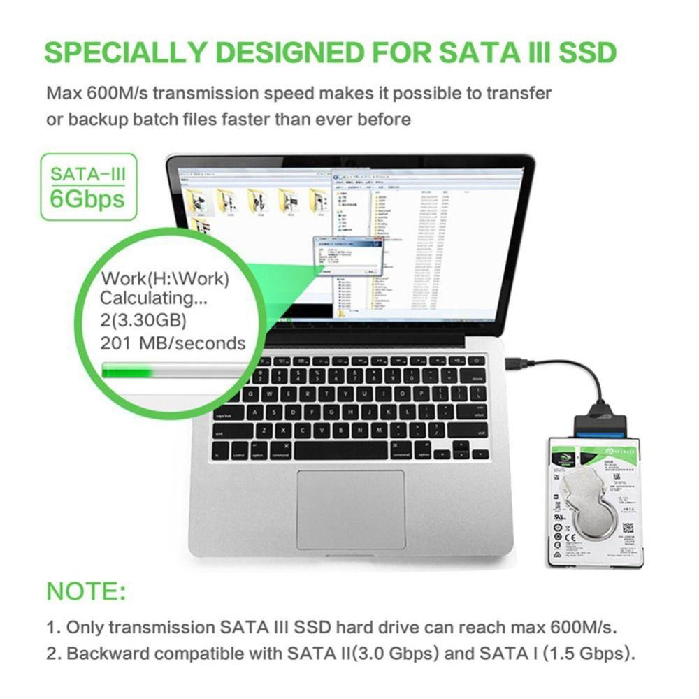 Перехідник SATA - Type-C + USB 3.0  до SSD-HDD Диску  2.5““ 20см SmartGo