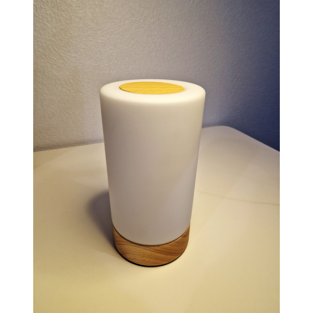 Портативний світильник на основі Натурального Дерева зі скляним плафоном WoodenGlass-6390