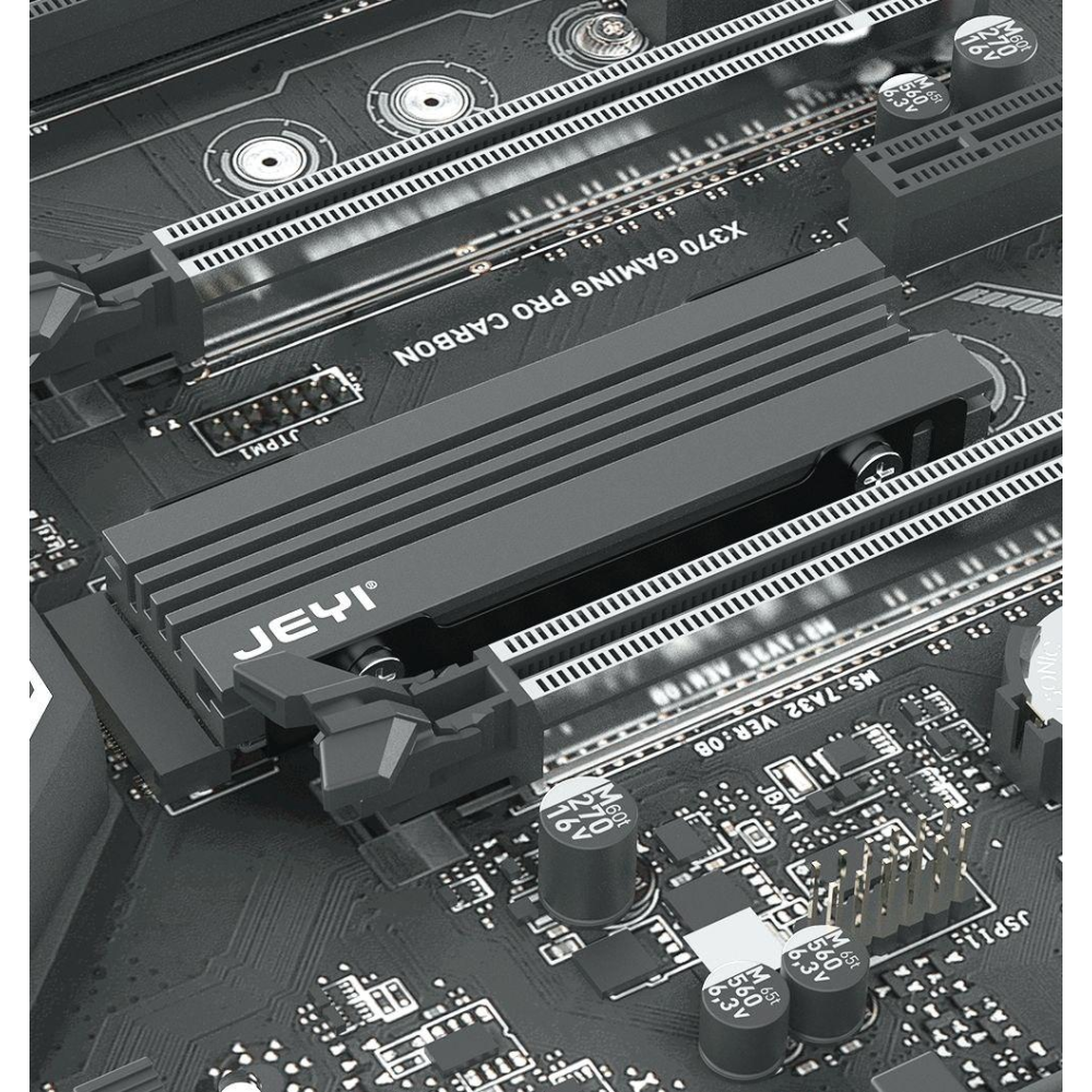 Радиатор охлаждения SSD M.2  2280  + термопрокладки Jeyi Warship PRO, совместимость с PS5