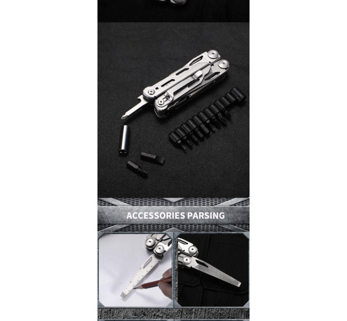 Мультитул  GHK6 Daicamping DL6 DL10 HRC78K комплект бит. Liner Lock