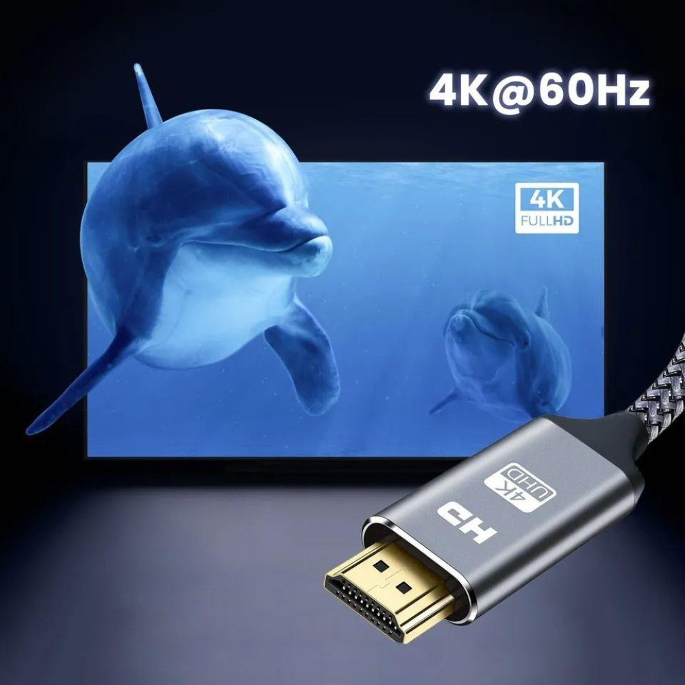 Кабель HDMI  - HDMI V2.0 4К 60Hz 2м  Kebidumei Gold SmartGo