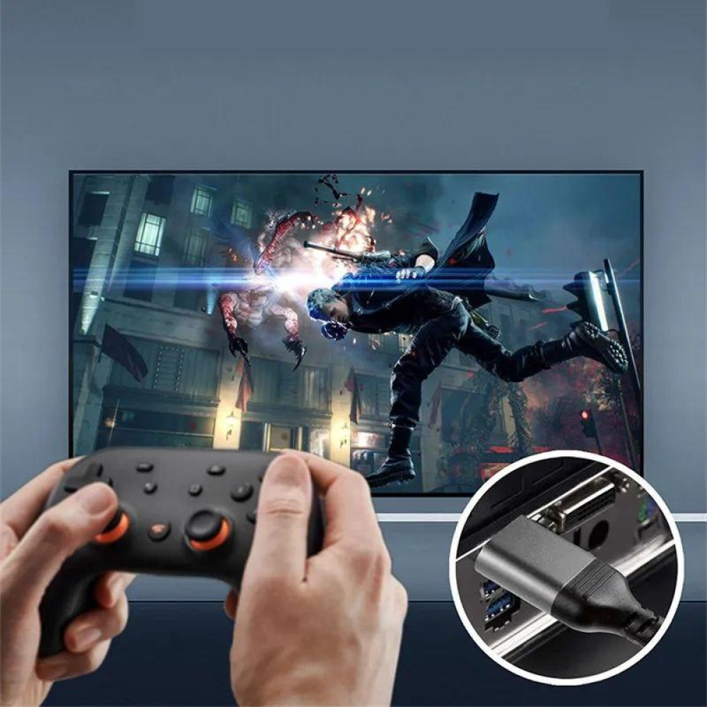 Кабель HDMI  - HDMI V2.0 4К 60Hz 2м  Kebidumei Gold SmartGo