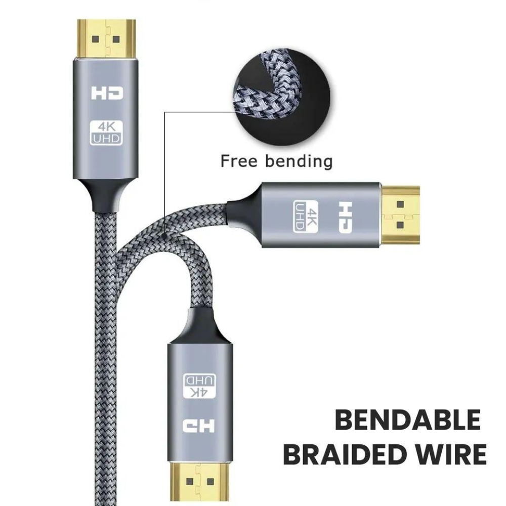 Кабель HDMI  - HDMI V2.0 4К 60Hz 2м  Kebidumei Gold SmartGo
