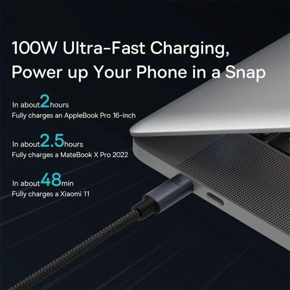 Кабель  Type-c - Type-c 100W Baseus PD3.0 QC4.0 FCP AFC PPS 1m