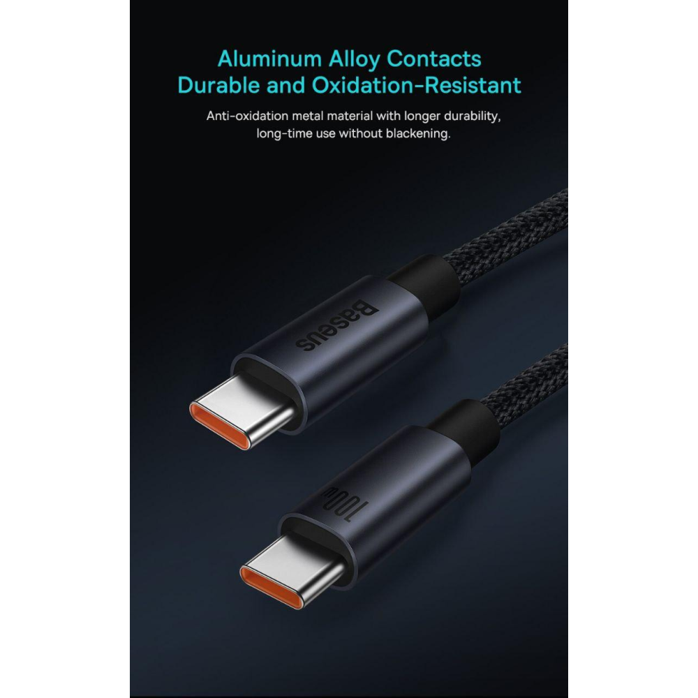 Кабель  Type-c - Type-c 100W Baseus PD3.0 QC4.0 FCP AFC PPS 1m