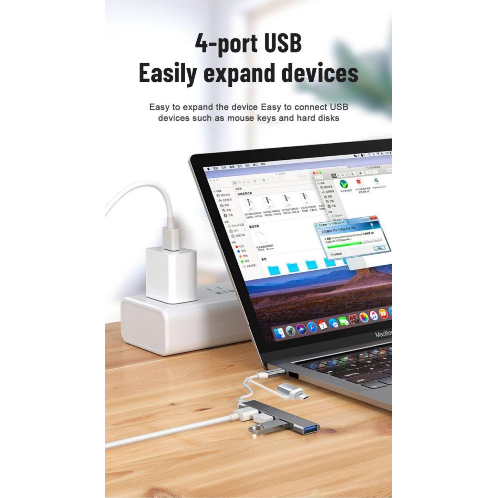 Type-c USB 3.0 хаб SmartGo 4 порта UniversalPort SmartGo