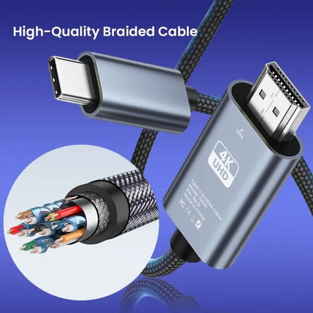 Кабель Type-C to HDMI SmartGo 4K 2м V1 