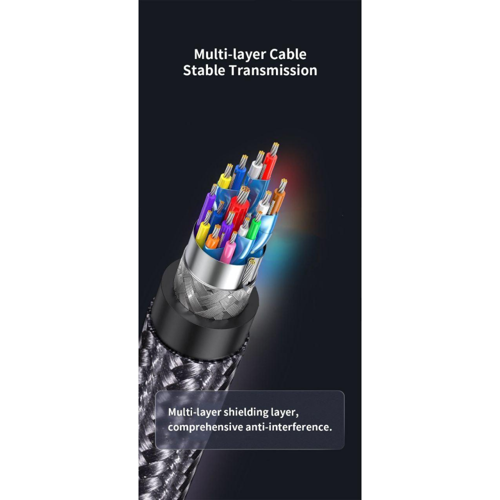 Кабель DisplayPort - HDMI 4K 1м в оплетці SmartGo