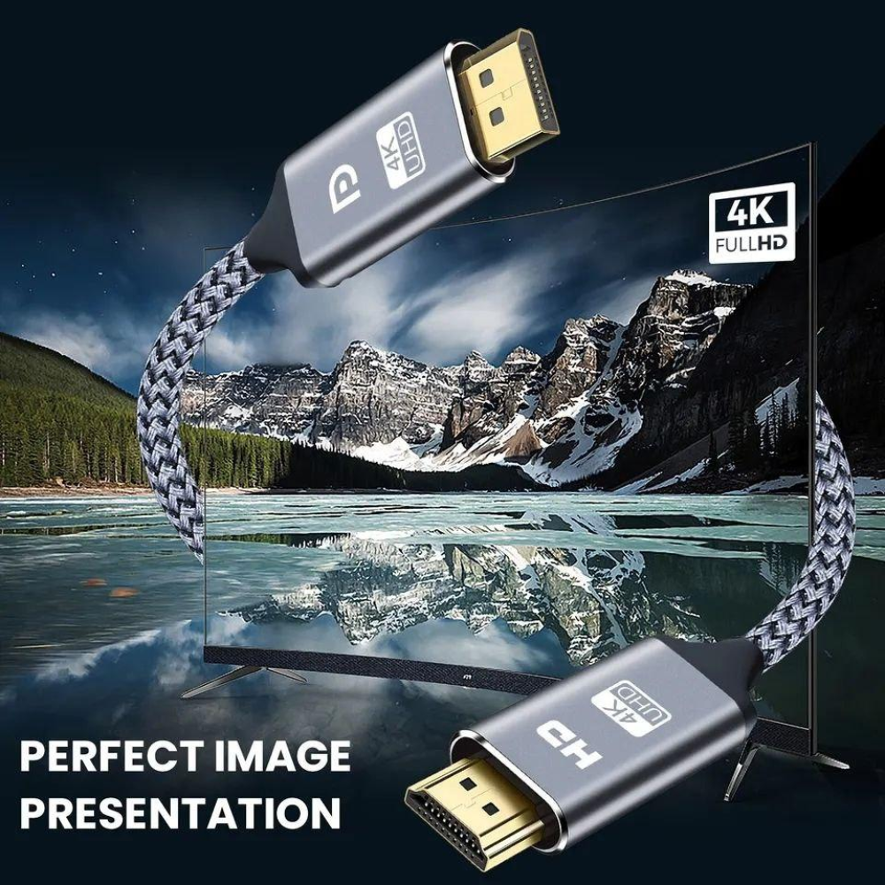 Кабель DisplayPort - HDMI 4K 1м в оплетці SmartGo