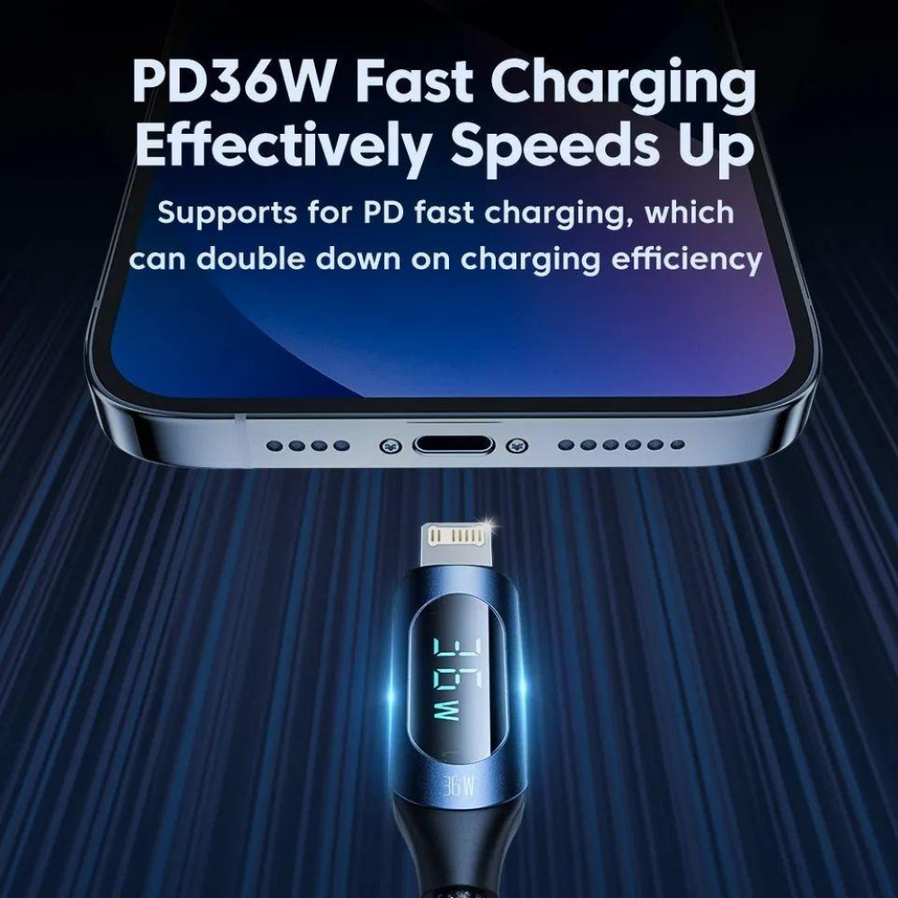 Кабель Type-c - Lightning Tooki 36W 1м PowerDisplay