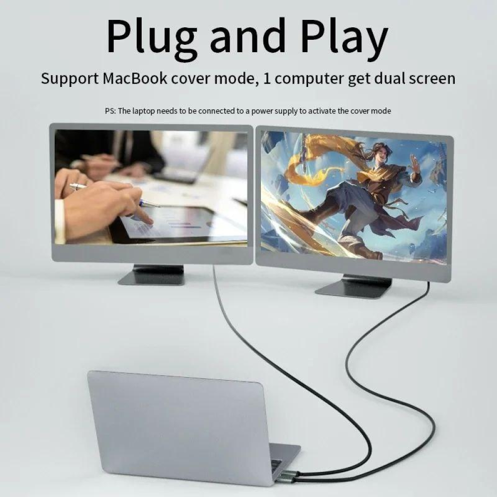 Кабель  Type-C - DisplayPort 8K 60 Hz 1.5м DP1.4 UnnLink