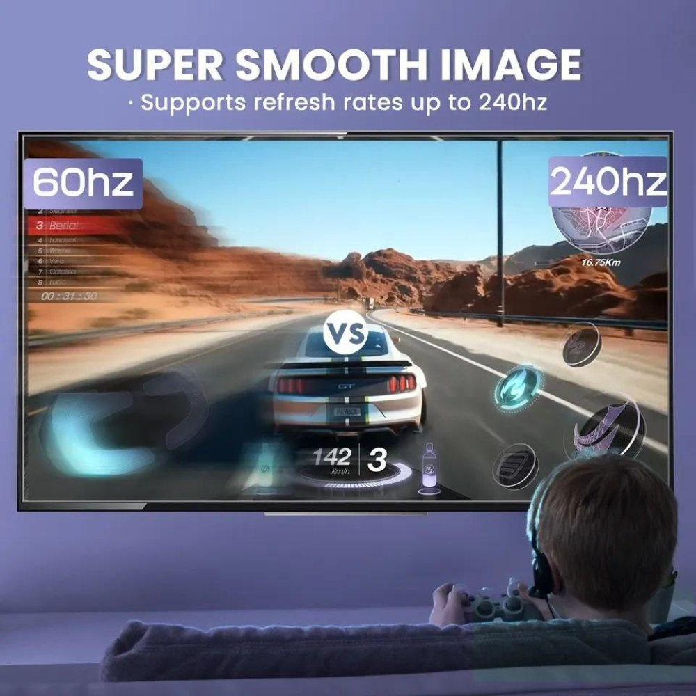 Кабель Display Port - DisplayPort 1.4 8K 1м в оплетці SmartGo