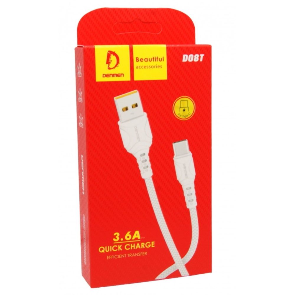 Кабель  Type-C - USB 3,6A Denmen D08T