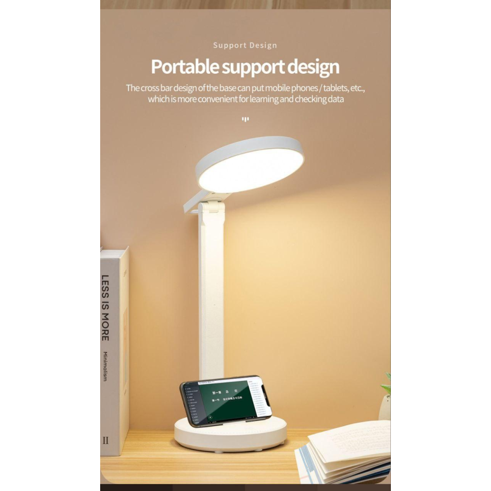 Светодиодная настольная лампа с аккумулятором. Круглый плафон LedLine