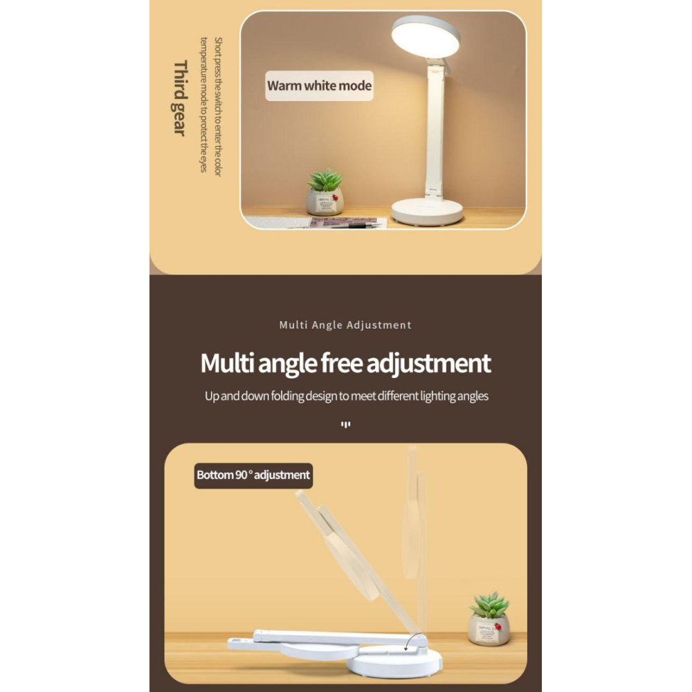 Светодиодная настольная лампа с аккумулятором. Круглый плафон LedLine