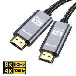 Кабель HDMI - HDMI V2.1 8К 60Hz 2м  Kebidumei Gold SmartGo
