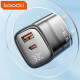 Сетевое зарядное устройство Toocki 33W GAN Display Type-c USB
