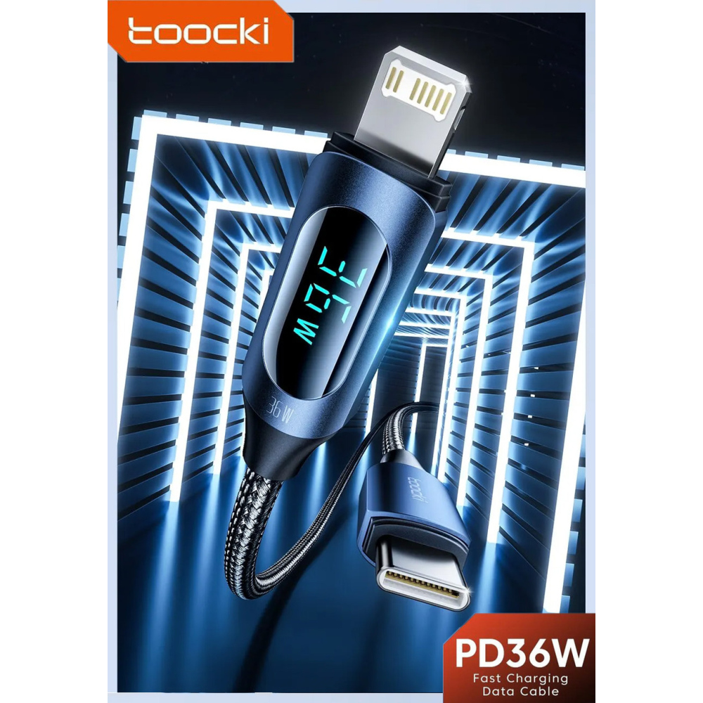 Кабель Type-c - Lightning Tooki 36W 1м PowerDisplay