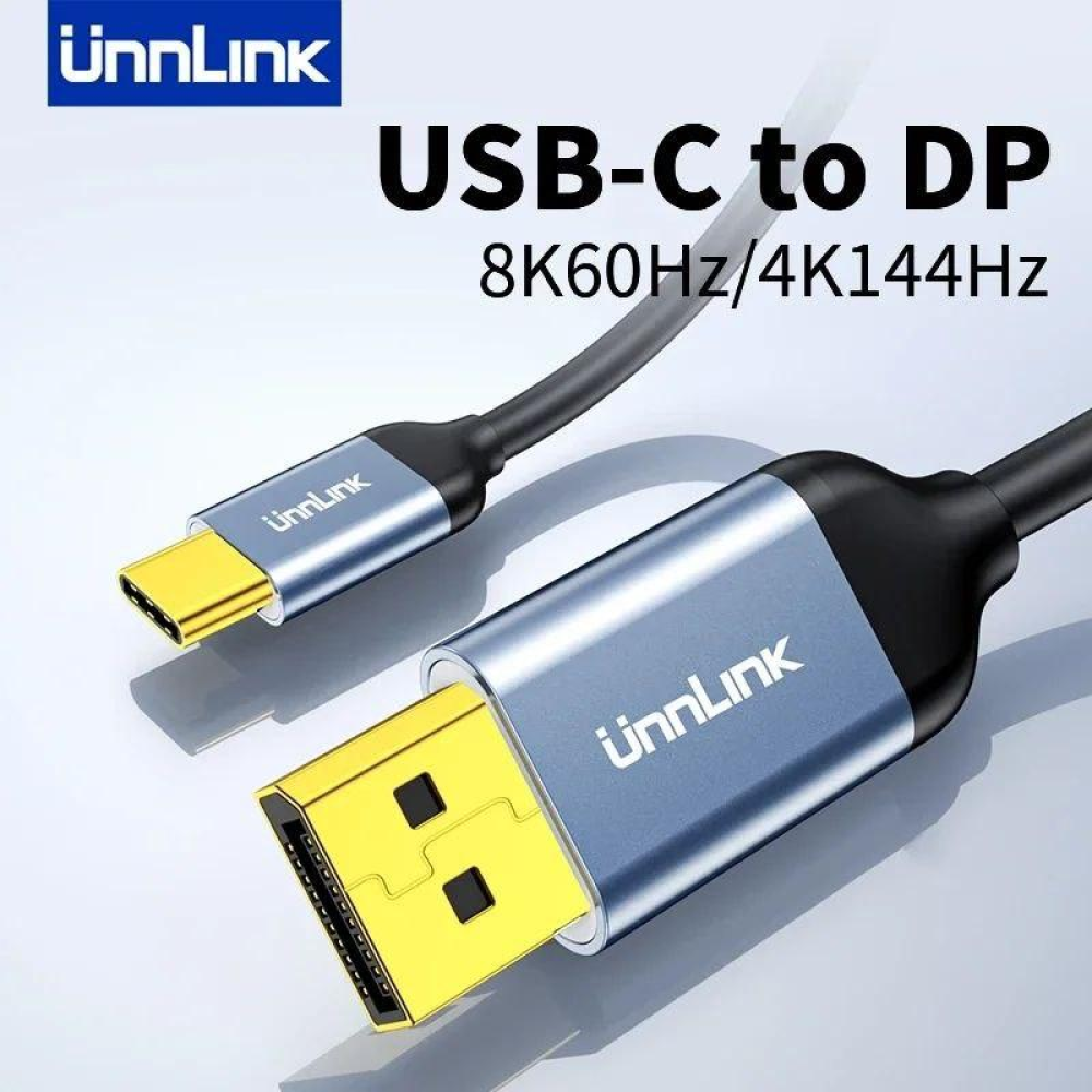 Кабель  Type-C - DisplayPort 8K 60 Hz 1.5м DP1.4 UnnLink