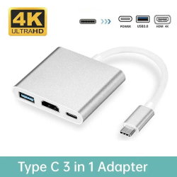 Хаб конвертер Type-C - HDMI Type-C USB 4K  SmartGo