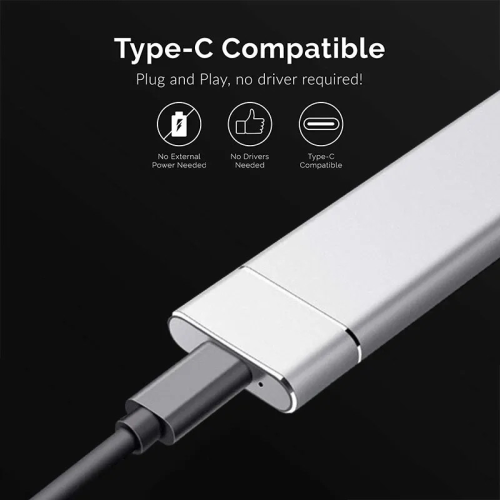 Внешний карман Type-C m.2 NVME pcie SSD USB 3.0 M-Key NVMe-C01