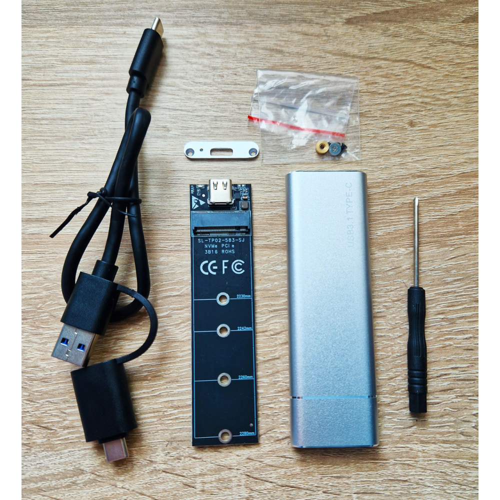 Внешний карман Type-C m.2 NVME pcie SSD USB 3.0 M-Key NVMe-C01