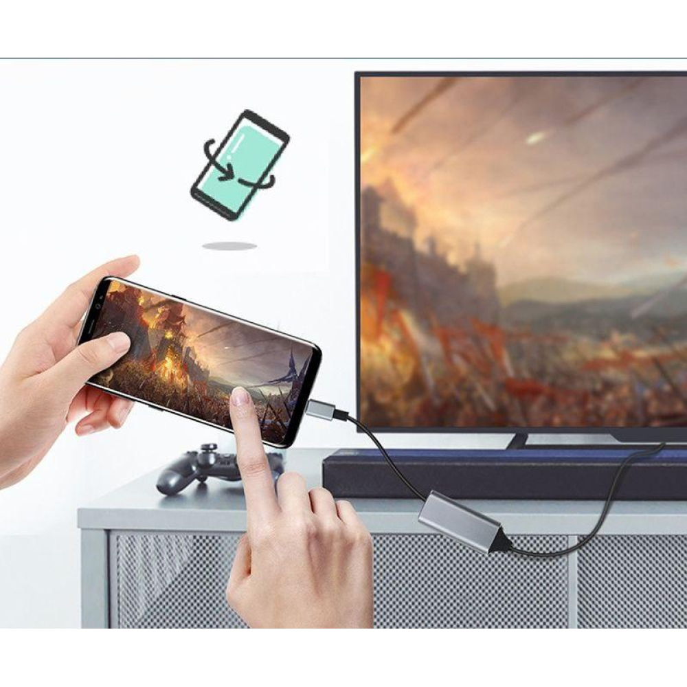 Адаптер конвертер Type-C to  HDMI 4К SmartGO