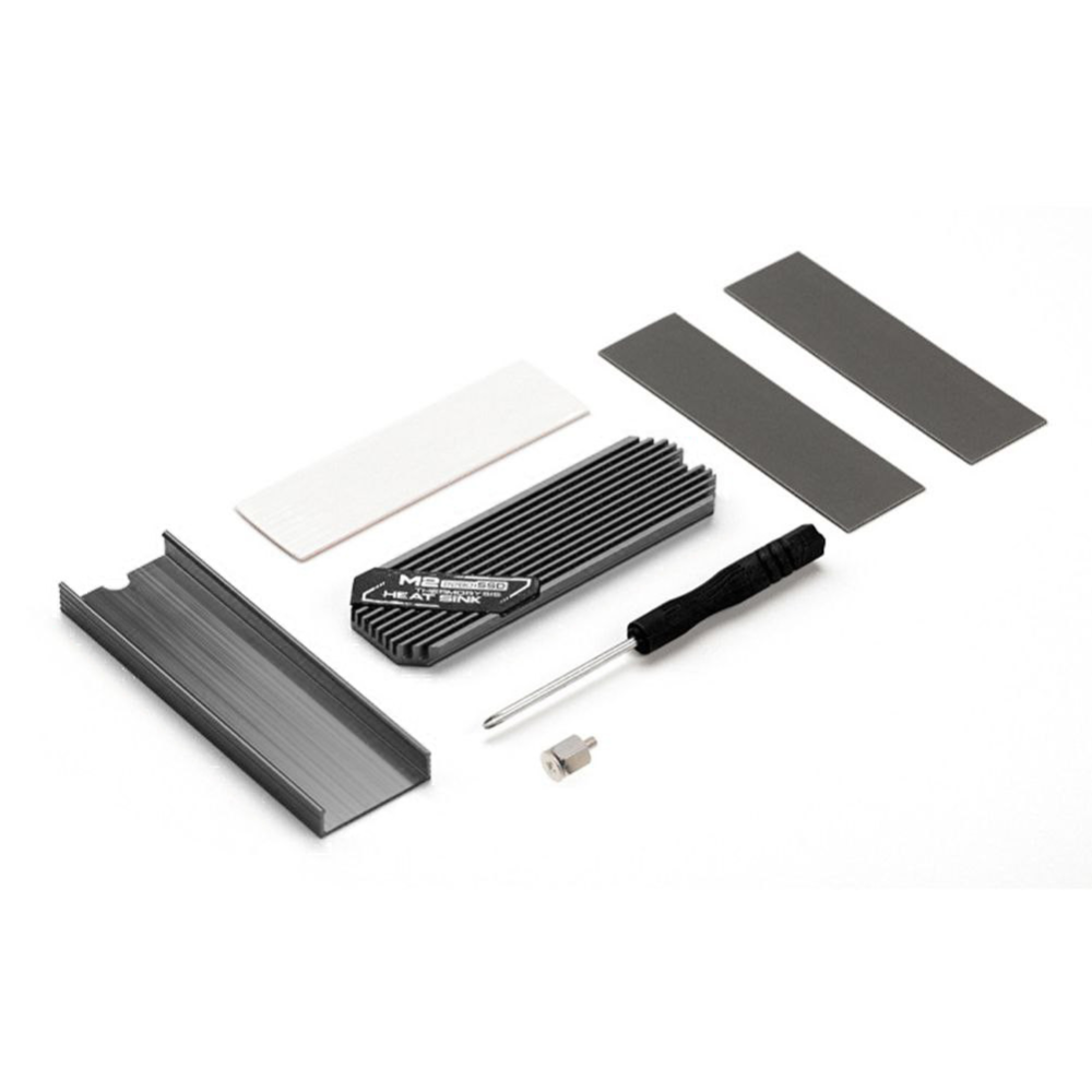 Радіатор охолодження SSD M.2  2280  Silver + термопрокладки