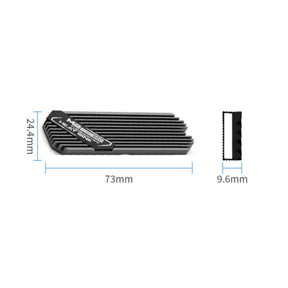 Радіатор охолодження SSD M.2  2280  Silver + термопрокладки