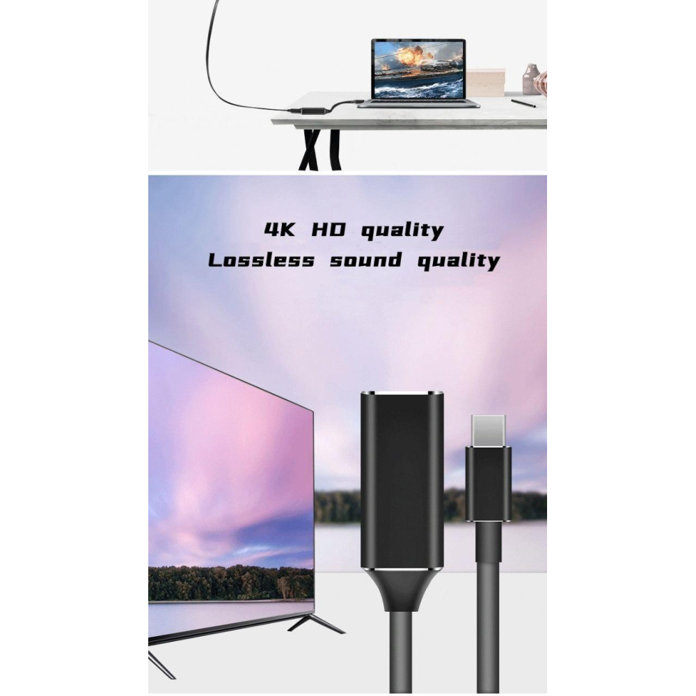 Адаптер конвертер Type-C to  HDMI 4К SmartGO