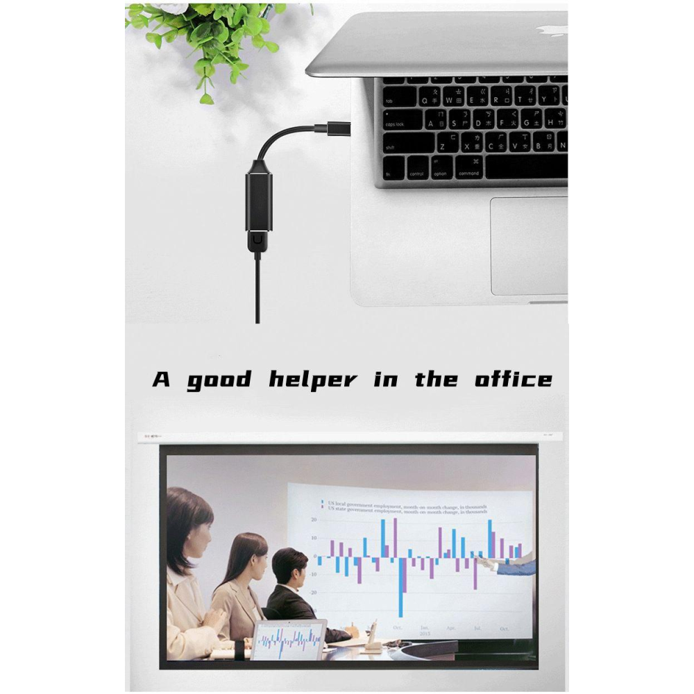 Адаптер конвертер Type-C to  HDMI 4К SmartGO