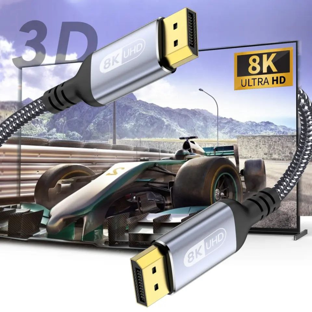 Кабель DisplayPort - DisplayPort 1.4 8K 1м в оплетці