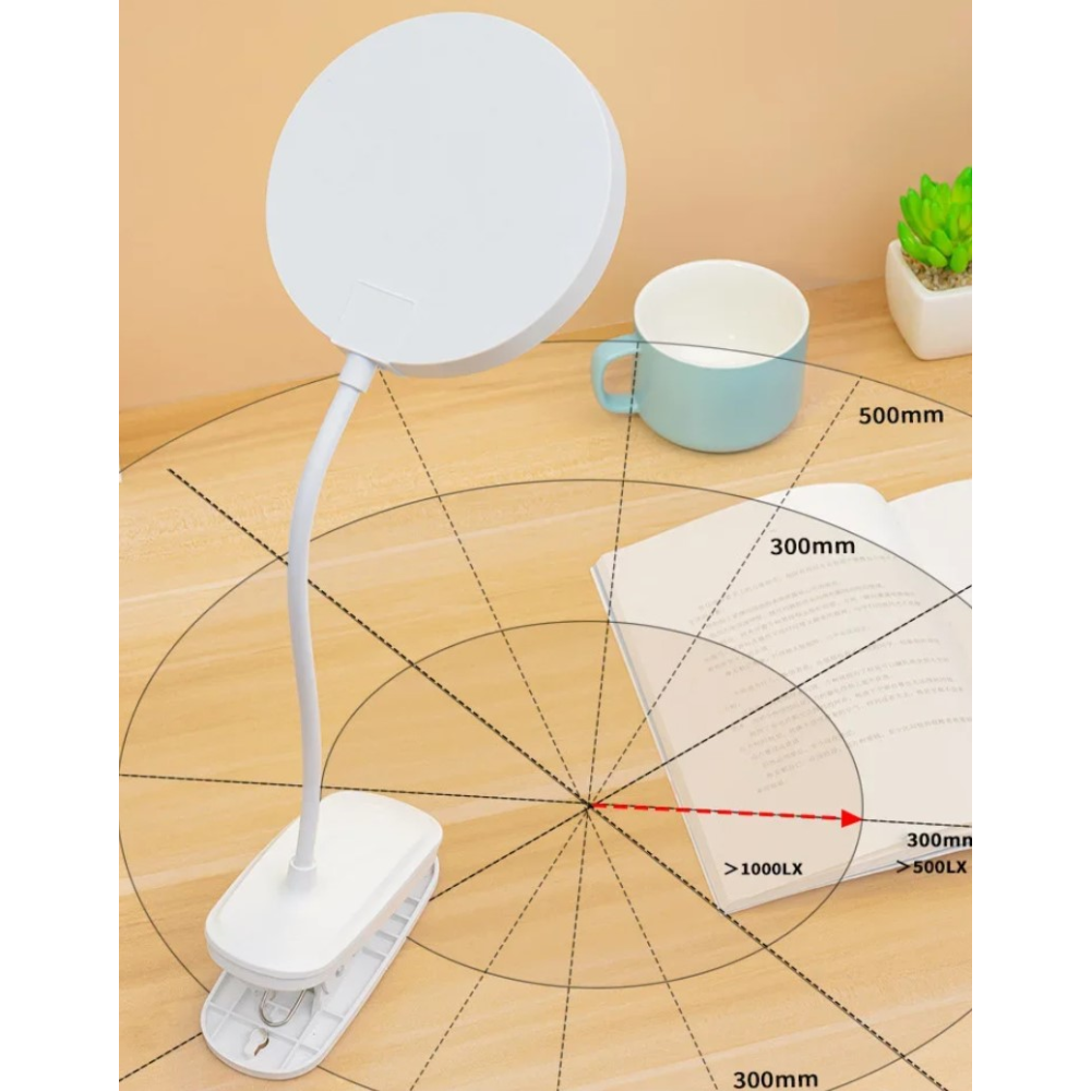 Портативна лампа LedLine Comfort Reading Mini Clip регулювання яскравості Type-C