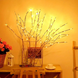 Гірлянда-гілка Brush light Золота на батарейках